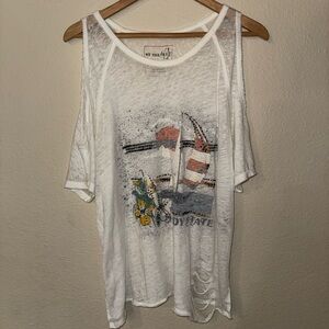 We The Free Cream Graphic Relaxed Short Sleeve Tee